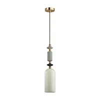 Светильник подвесной Candy 4861/1D Odeon Light белый 1 лампа, основание золотое в стиле классика 