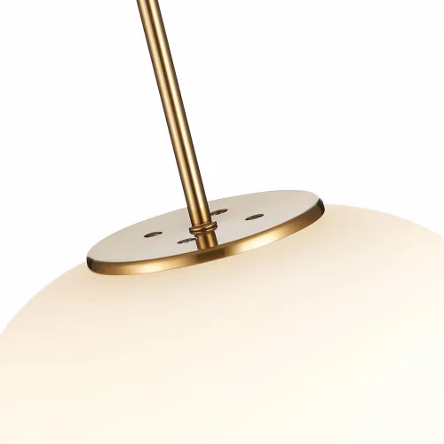 Светильник подвесной LED Lacus SL1621.213.01 ST-Luce белый 1 лампа, основание золотое в стиле современный шар фото 3