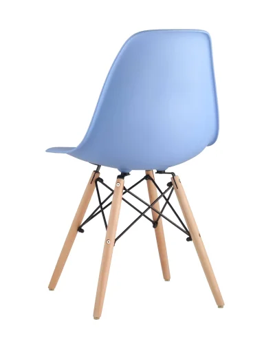 Cтул Ееймс, голубой, 4шт./уП. (набор) УТ000005351 Stool Group, голубой/пластик, ножки/дерево/коричневый, размеры - ****460*530 фото 4