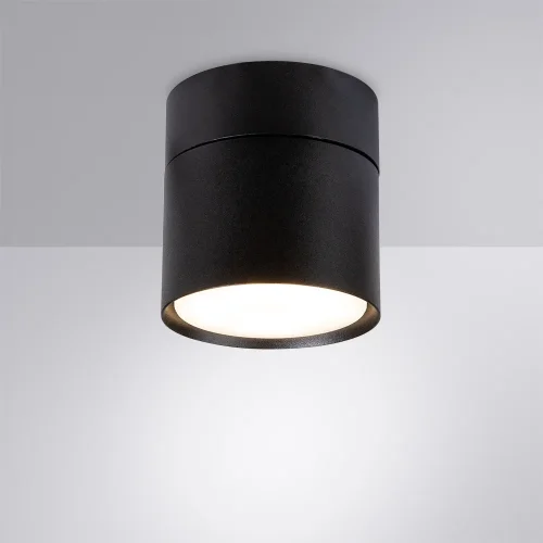 Светильник накладной Intercrus A5549PL-1BK Arte Lamp чёрный 1 лампа, основание чёрное в стиле модерн круглый фото 2