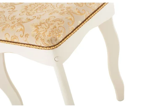 Деревянный стул Орфео бежевый 318614 Woodville, золотой/ткань, ножки/массив березы/бежевый, размеры - ****350*350 фото 5