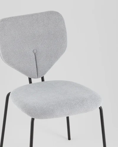 Стул обеденный Masey, серый УТ000039580 Stool Group, серый/рогожка, ножки/металл/чёрный, размеры - ***** фото 7