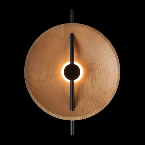 Бра LED Wood 10451W LOFT IT коричневый на 1 лампу, основание чёрное в стиле лофт современный фото 2