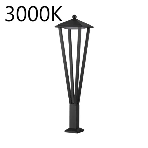 Парковый светильник LED Bearitz 6655/12GL3 Odeon Light уличный IP65 чёрный на 1 лампу, плафон чёрный в стиле минимализм LED