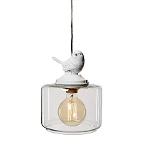 Светильник подвесной LOFT1806 LOFT IT прозрачный 1 лампа, основание белое в стиле лофт птички