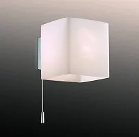 Бра С выключателем FARO 2183/1W Odeon Light белый на 1 лампу, основание хром в стиле современный 