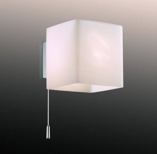 Бра С выключателем FARO 2183/1W Odeon Light белый на 1 лампа, основание хром в стиле современный 