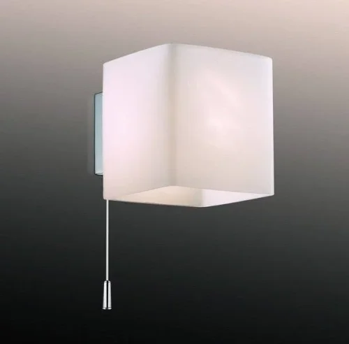 Бра С выключателем FARO 2183/1W Odeon Light белый на 1 лампу, основание хром в стиле современный 
