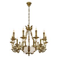 Люстра подвесная Палаццо / Palazzo 10565/10 LOFT IT без плафона белая на 10 ламп, основание латунь в стиле 