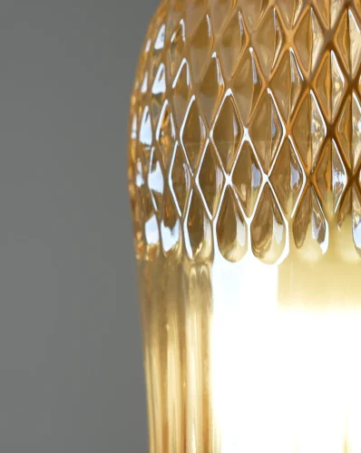 Светильник подвесной Glassy V10907-P Moderli прозрачный 1 лампа, основание золотое в стиле современный выдувное фото 5