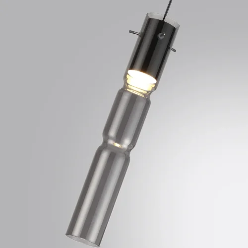 Светильник подвесной LED Scrow 5059/5L Odeon Light серый чёрный 1 лампа, основание чёрное в стиле современный трубочки фото 5