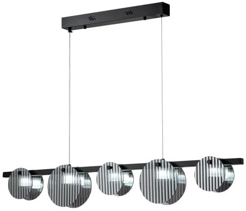 Светильник подвесной LED с пультом Relux 4008/02/05PL Stilfort чёрный серый 1 лампа, основание чёрное в стиле современный с пультом фото 2