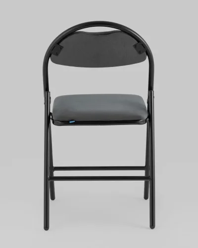 Стул складной Hagen велюр тёмно-серый каркас черный УТ000036893 Stool Group, чёрный/велюр, ножки/металл/чёрный, размеры - *820***440*460 фото 5