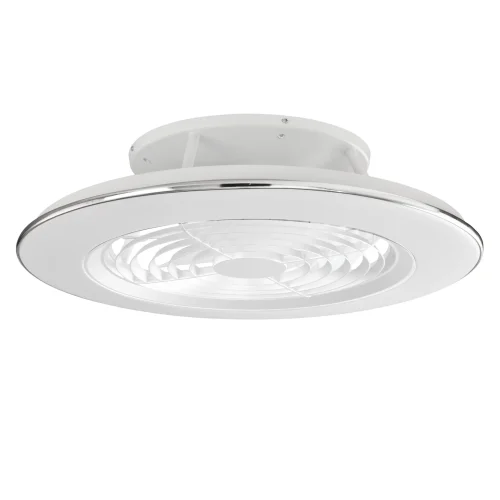 Люстра с вентилятором LED Alisio 6705 Mantra белая на 1 лампа, основание хром белое в стиле хай-тек современный  фото 2
