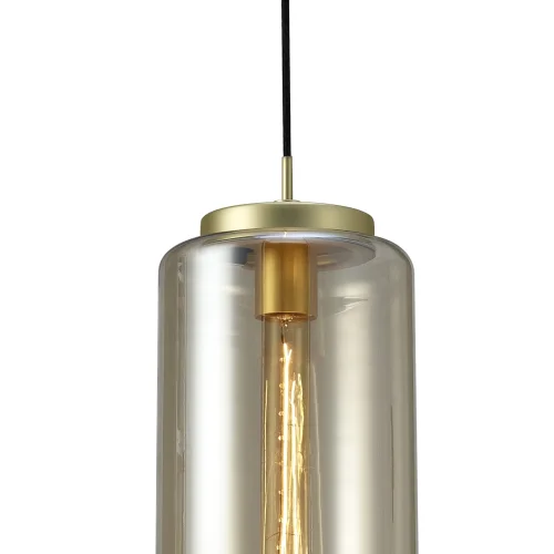 Светильник подвесной лофт JARRAS 6198 Mantra прозрачный бежевый 1 лампа, основание бронзовое в стиле лофт  фото 5
