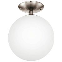 Светильник потолочный RONDO 91589 Eglo белый 1 лампа, основание никель серое в стиле модерн шар