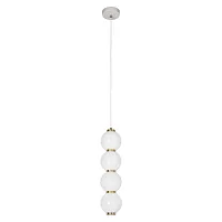Светильник подвесной LED Pearls 10205/B LOFT IT белый 1 лампа, основание белое в стиле современный шар