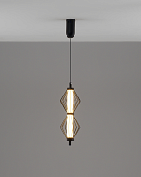 Светильник подвесной LED Eloise V11350-PL Moderli белый чёрный на 1 лампу, основание чёрное в стиле современный 