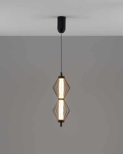 Светильник подвесной LED Eloise V11350-PL Moderli белый чёрный на 1 лампу, основание чёрное в стиле современный 