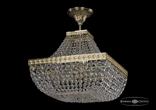 Люстра потолочная хрустальная 19112/H1/35IV G Bohemia Ivele Crystal прозрачная на 6 ламп, основание золотое в стиле классический sp