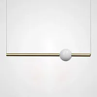 Светильник подвесной lee broom ORION GLOBE LIGHT 85411-22 ImperiumLoft белый на 1 лампу, основание золотое в стиле современный 
