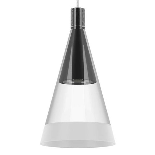 Светильник подвесной Cone 757017 Lightstar прозрачный 1 лампа, основание чёрное в стиле хай-тек  фото 2