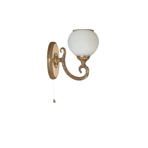 Бра с выключателем A 8550/1 Reccagni Angelo белый на 1 лампу, основание золотое в стиле классический 