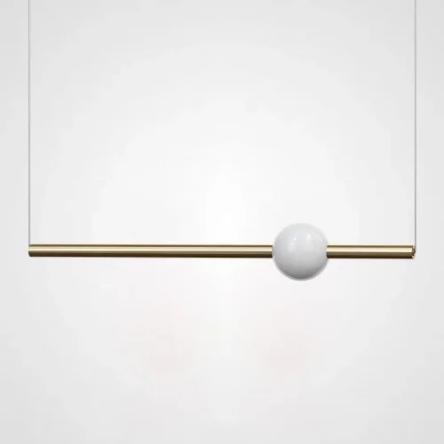 Светильник подвесной lee broom ORION GLOBE LIGHT 85411-22 ImperiumLoft белый на 1 лампу, основание золотое в стиле современный 