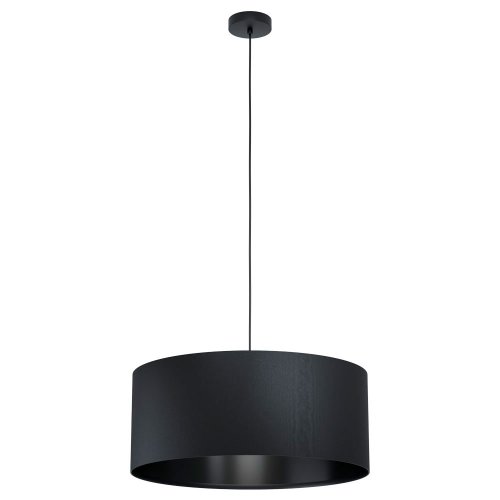 Светильник подвесной Maserlo 99043 Eglo чёрный 1 лампа, основание чёрное в стиле современный 