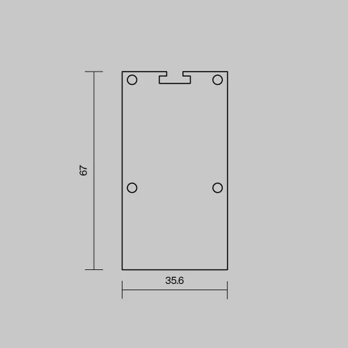 Комплект заглушек (для профиля 35×66) 2 шт., ALM-3566-EC 642079 Maytoni цвет LED K, световой поток Lm фото 3