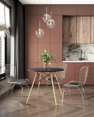 Стол круглый EAMES DSW NEW D=80, черный УТ000039067 Stool Group столешница чёрная из мдф фото 2