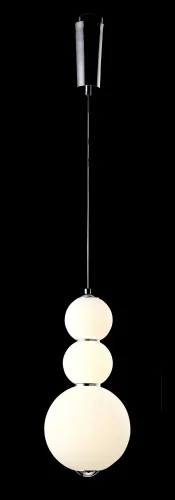 Светильник подвесной LED DESI SP3 CHROME/WHITE Crystal Lux белый на 1 лампу, основание хром в стиле современный шар фото 3