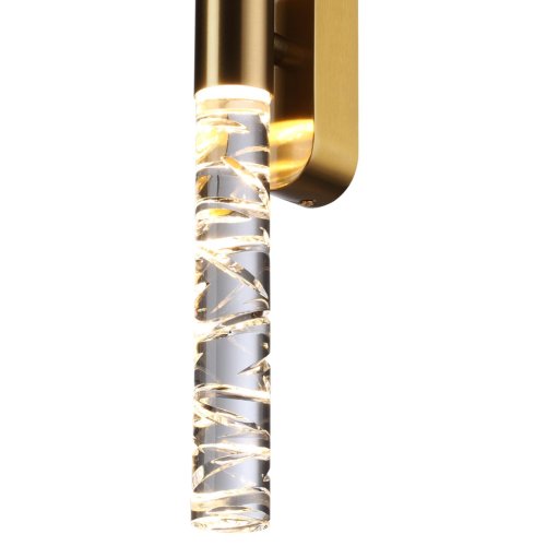 Бра LED Pilar 7145/10WL Odeon Light прозрачный на 1 лампу, основание бронзовое в стиле современный классический трубочки фото 5 Бра LED Pilar 7145/10WL Odeon Light прозрачный на 1 лампу, основание бронзовое в стиле современный классический трубочки фото 5