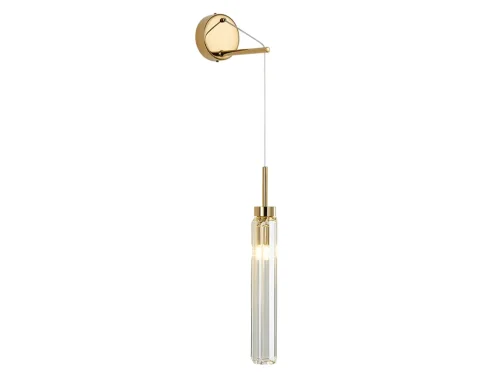 Бра 4521 L/A gold Newport прозрачный на 1 лампу, основание золотое в стиле американский современный классический 