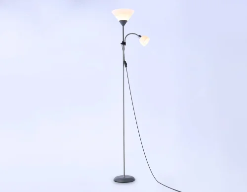 Торшер TR97626 Ambrella light для чтения белый 1 лампа, основание серебряное в стиле современный
 фото 2