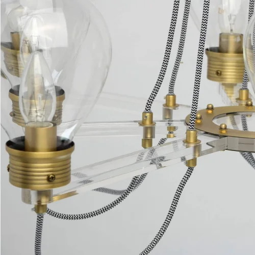 Люстра подвесная лофт Атмосфера 699010708 MW-Light прозрачная на 8 ламп, основание античное бронза в стиле лофт  фото 8