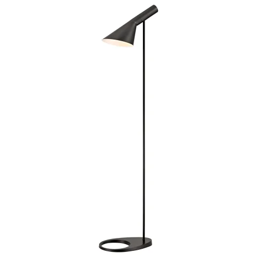 Торшер 487-025-01 Velante для чтения чёрный на 1 лампу, основание чёрное в стиле лофт современный 