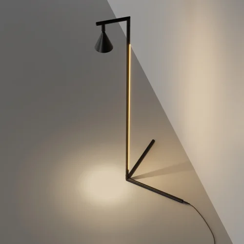 Торшер LED MOD489FL-L20B3K Stripe Maytoni чёрный на 1 лампу, основание чёрное в стиле современный хай-тек фото 10