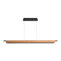 Светильник подвесной LED Punto 7018/40LB Odeon Light коричневый на 1 лампу, основание чёрное в стиле хай-тек минимализм линейный