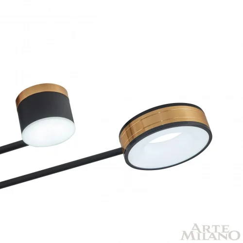 Люстра потолочная LED Ferrara-71040 271040/6 BK/GD Arte Milano белая на 1 лампу, основание чёрное в стиле современный хай-тек фото 7
