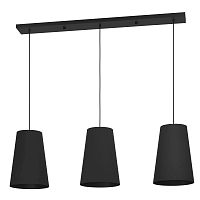 Светильник подвесной Petrosa 390133 Eglo чёрный 3 лампы, основание чёрное в стиле современный 