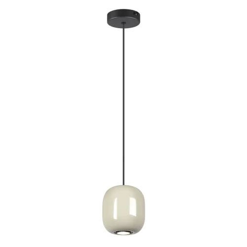 Светильник подвесной Ovali 5053/1A Odeon Light бежевый 1 лампа, основание чёрное в стиле современный шар фото 3