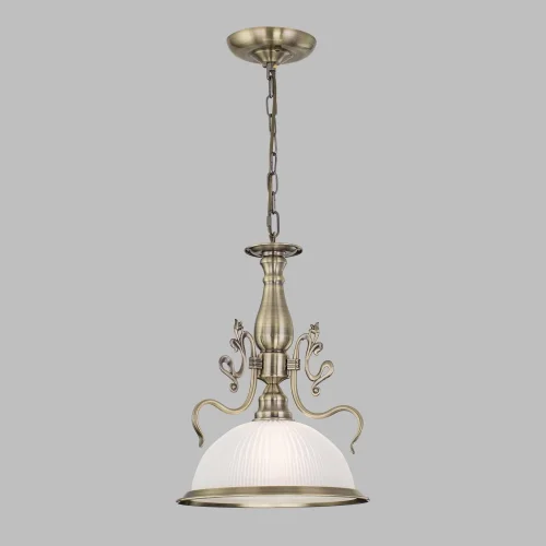 Светильник подвесной Идальго CL434111 Citilux белый 1 лампа, основание бронзовое в стиле классический кантри  фото 3