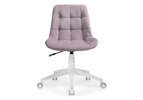 Компьютерное кресло Келми 1 светло-лиловый / белый 518293 Woodville, фиолетовый/велюр, ножки/пластик/белый, размеры - *880***510*610 фото 2