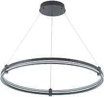 Светильник подвесной LED с пультом Ring 4006/02/01PL Stilfort чёрный 1 лампа, основание чёрное в стиле современный хай-тек с пультом кольца