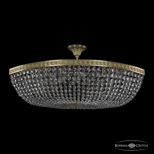 Люстра потолочная хрустальная 19113/100IV Pa Bohemia Ivele Crystal прозрачная на 14 ламп, основание латунь в стиле классический sp