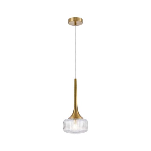 Светильник подвесной Malinconia 4051-1P Favourite прозрачный 1 лампа, основание латунь в стиле современный 