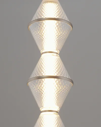 Светильник подвесной LED Senta V11366-PL Moderli прозрачный на 1 лампу, основание хром в стиле современный фото 3