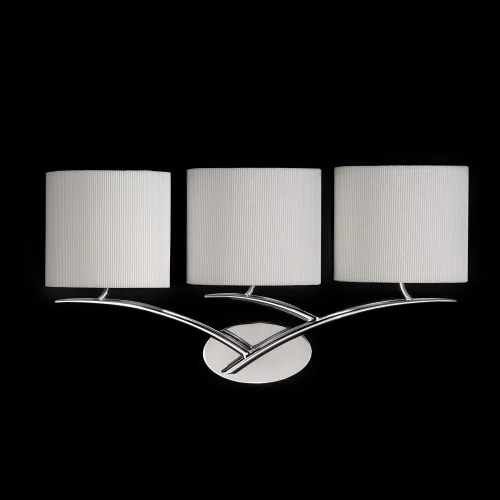 Бра  EVE CROMO - P. CREMA 1136 Mantra белый на 3 лампы, основание хром в стиле модерн  фото 3