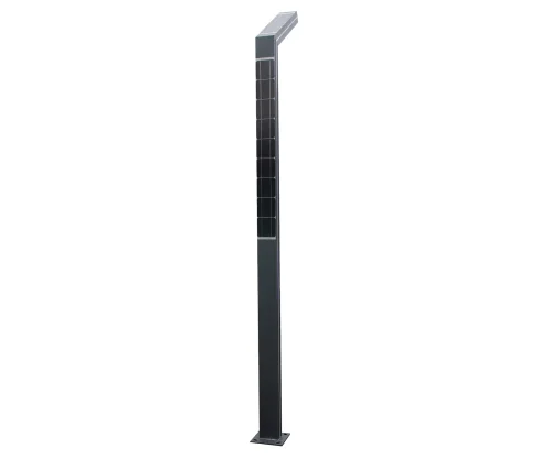 Парковый светильник LED с солнечной батареей Рагги 09202-F,16(07) Kink Light уличный IP54 серый на 1 лампу, плафон серый в стиле современный LED фото 2